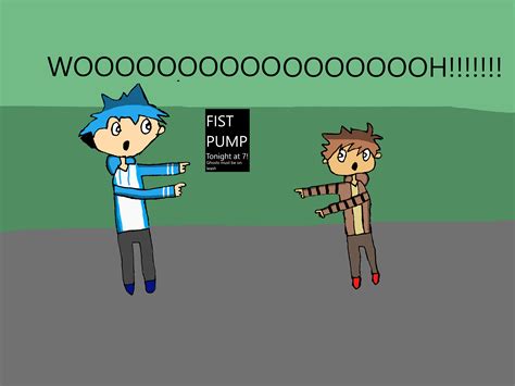 Human Mordecai and Rigby going to Fist Pump : r/CartoonNetwork