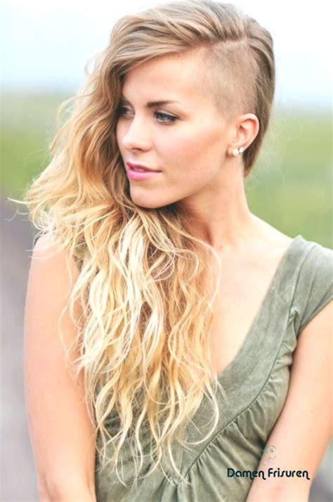 Long Hairstyles Women Cool Side Fringe Hairstyles for Long Hair | Half shaved hair, Shaved side ...