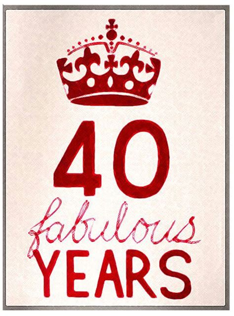 40 Fabulous Years Birthday Sign