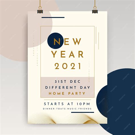 Free Vector | New year poster template