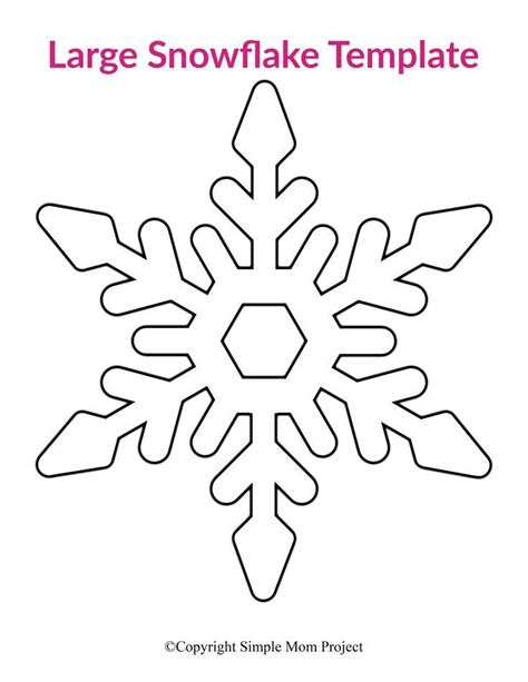 8 Free Printable Large Snowflake Templates , #birthdaycraftsforclassroom #Free #Large ...