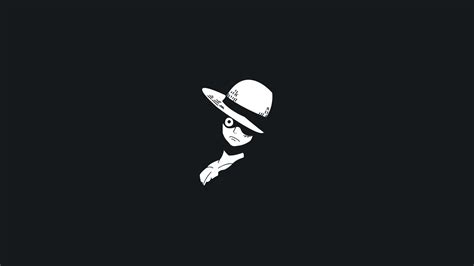 Download Black Anime Luffy Aesthetic Pc Wallpaper | Wallpapers.com