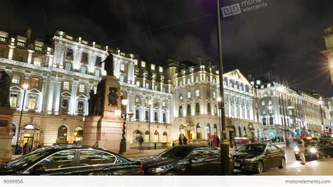 Waterloo Place London - Night Time Lapse Stock video footage | 9099956