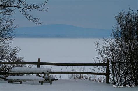 "Lake Champlain Winter Scene" by Deborah Benoit | Redbubble