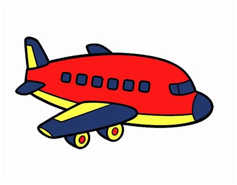 Desenho de Um avião de passageiros pintado e colorido por Usuário não registrado o dia 09 de ...