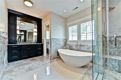 BATHROOMS | Free standing bath tub, Free standing tub, Modern master bath