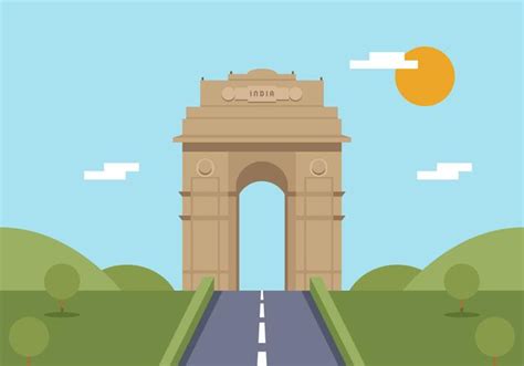 Vector India Gate 111036 Vector Art at Vecteezy