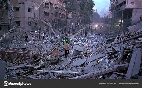 Gaza Palestine 2023 Damage Caused Israeli Offensive City Gaza Palestine ...