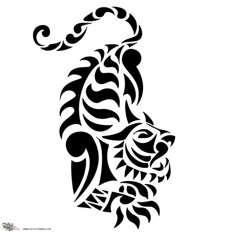 Tribal Tiger Drawing Tattoo