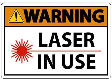 Warning Laser In Use Symbol Sign On White Background 5545564 Vector Art ...