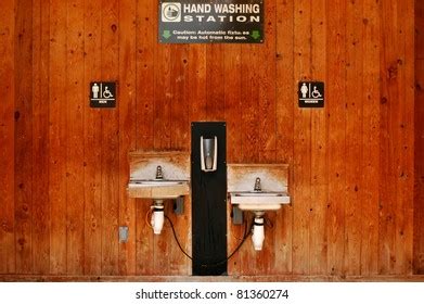 Public Hand Washing Station Restroom Stock Photo 81360274 | Shutterstock