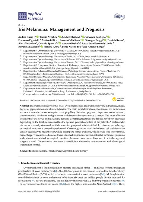 (PDF) Iris Melanoma: Management and Prognosis