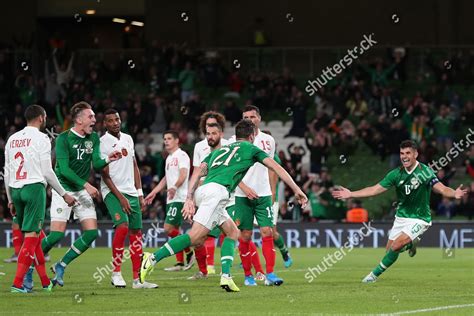 John Egan Republic Ireland Celebrates Third Editorial Stock Photo ...