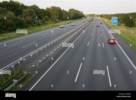 evening traffic on the german A2 motorway near Hannover Stock Photo - Alamy