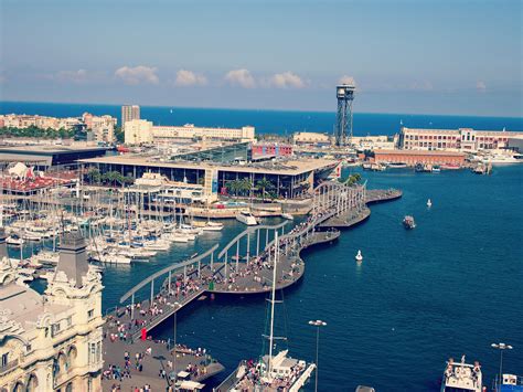 La Rambla del Mar, Barcelona Spain | Paris skyline, Spain, City