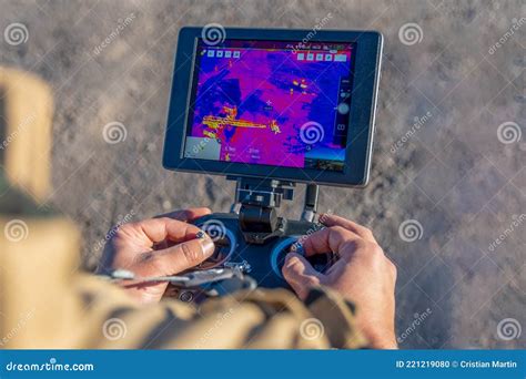 Firefighter Flying Drone with Thermal Camera Stock Photo - Image of temperature, protection ...