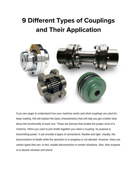 9 Different Types of Couplings and Their Application by Armstrong ...