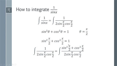 How to integrate 1/sinx - YouTube