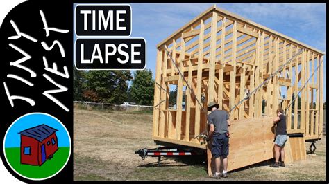 Tiny House - Roof, Sheathing, HouseWrap, Horse (Timelapse) - YouTube