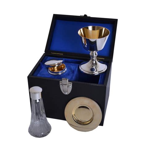 9 PCE Silver Plated Communion Set | Grace Church Supplies