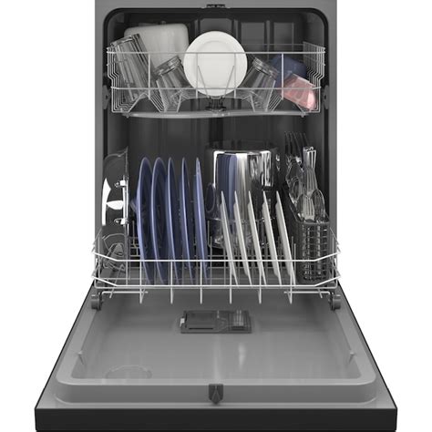 GE Dry Boost Front Control 24-in Built-In Dishwasher (Black) ENERGY STAR, 59-dBA in the Built-In ...