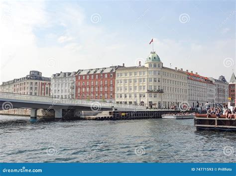 Waterside Scenery in Copenhagen Editorial Stock Photo - Image of bank, architecture: 74771593