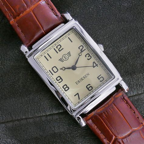 Men's Rectangular Vintage Retro Analog Dress Watch - Etsy