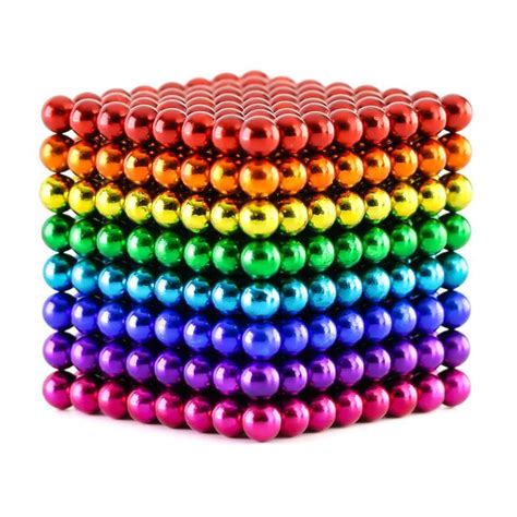 Pachet 648 Bile Magnetice, Neocube,5 mm Multicolor si cadou 1 minge cub antistres - eMAG.ro