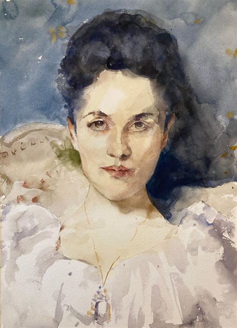 Sargent Portrait Watercolor Study - Michele Clamp Art