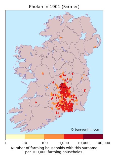 PHELAN Surname Maps of Ireland