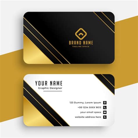 Free Vector | Stylish golden premium business card template