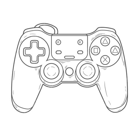 Gaming Controller Outline Coloring Pages Gaming Controller Coloring Pages Online Sketch Drawing ...