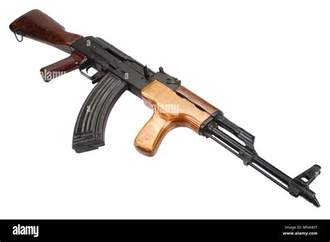 Kalashnikov AK 47 Romanian version isolated on white Stock Photo - Alamy