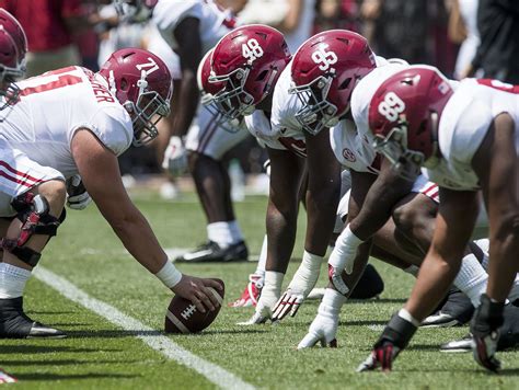 Alabama’s first-team offensive line appears to be taking shape | USA ...