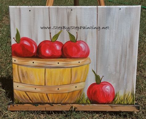 How To Paint An Apple With Acrylics - Apple Picking Basket