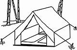 Tent Coloring Pages For Kids sketch template