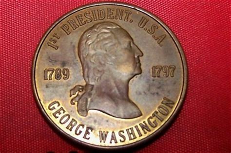 COIN, METAL, OR TOKEN GEORGE WASHINGTON 1789 - 1797 -- Antique Price ...