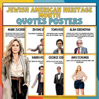 Jewish American Heritage Month Quotes Posters | Bulletin Board | TPT