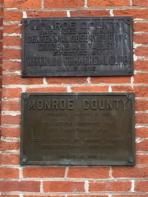 Dedication Plaques. Monroe County Courthouse in Waterloo, Illinois ...