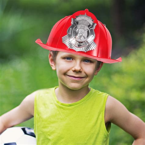 Firefighter Helmet Costume Accessory Fireman Hat Cosplay Plastic Hat | eBay
