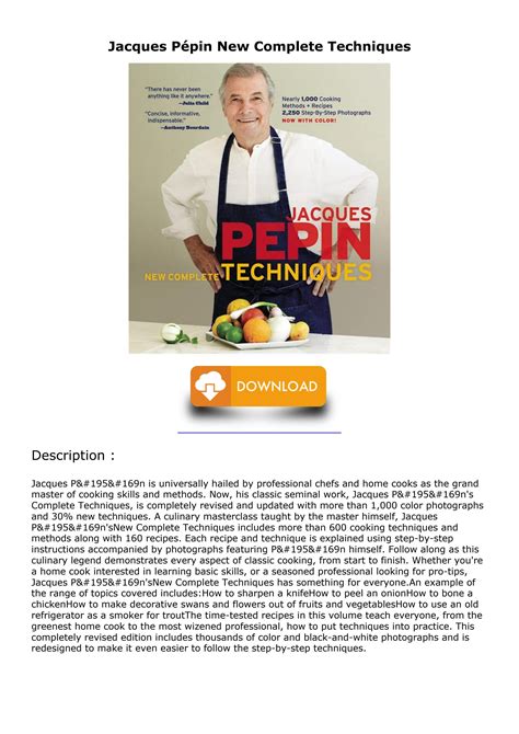 √PDF_ Jacques Pépin New Complete Techniques bestseller by abbyallenase ...