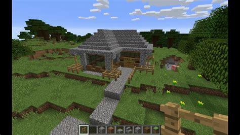 Cobble And Wood House Minecraft - Pixel Art Grid Gallery