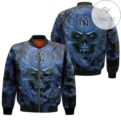 MLB New York Yankees Skull Bomber Jacket - Bluefink