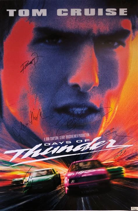 Tom Cruise Autograph Days of Thunder Poster