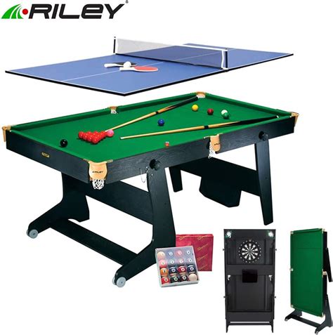 Riley 6ft Folding Snooker and Pool Table: Amazon.co.uk: Sports & Outdoors