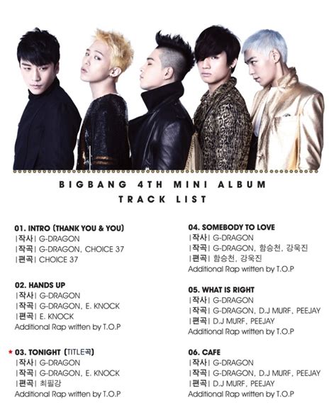 Big Bang’s Comeback Mini-Album Tracklist Revealed! | Soompi