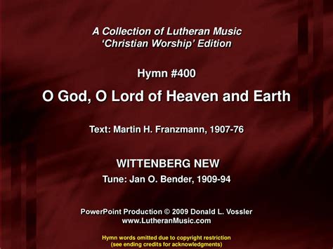 O God, O Lord of Heaven and Earth - ppt download