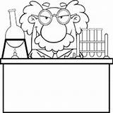 Mad Scientist Coloring Page Pages sketch template