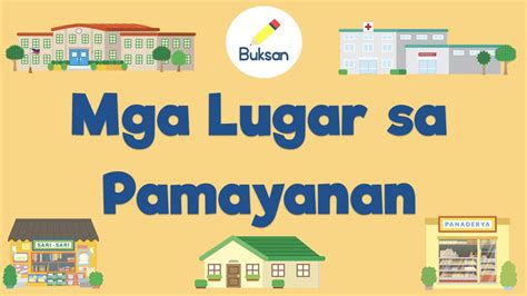 Mga Lugar sa Pamayanan (Places in the Community) | Filipino for Kids - YouTube