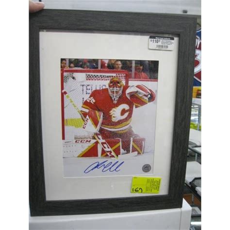 JACOB MARKSTROM SIGNED CALGARY FLAMES FRAMED 8X10 PHOTO